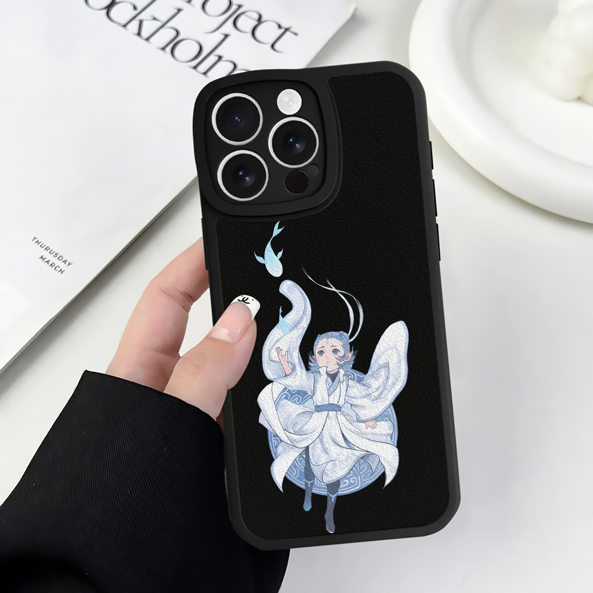 （画像用） Ne Zha 2 ナタ 魔童の大暴れ 【iPhone 16シリーズ対応】シリコンスマホケース（レザー調） 材質：シリコン